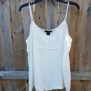 Juniors Medium Off White Tank Top by Love Cameron NWOT